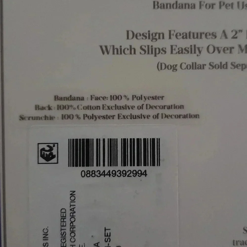 Pet Bandana With Matching Owner Scrunchie Set New